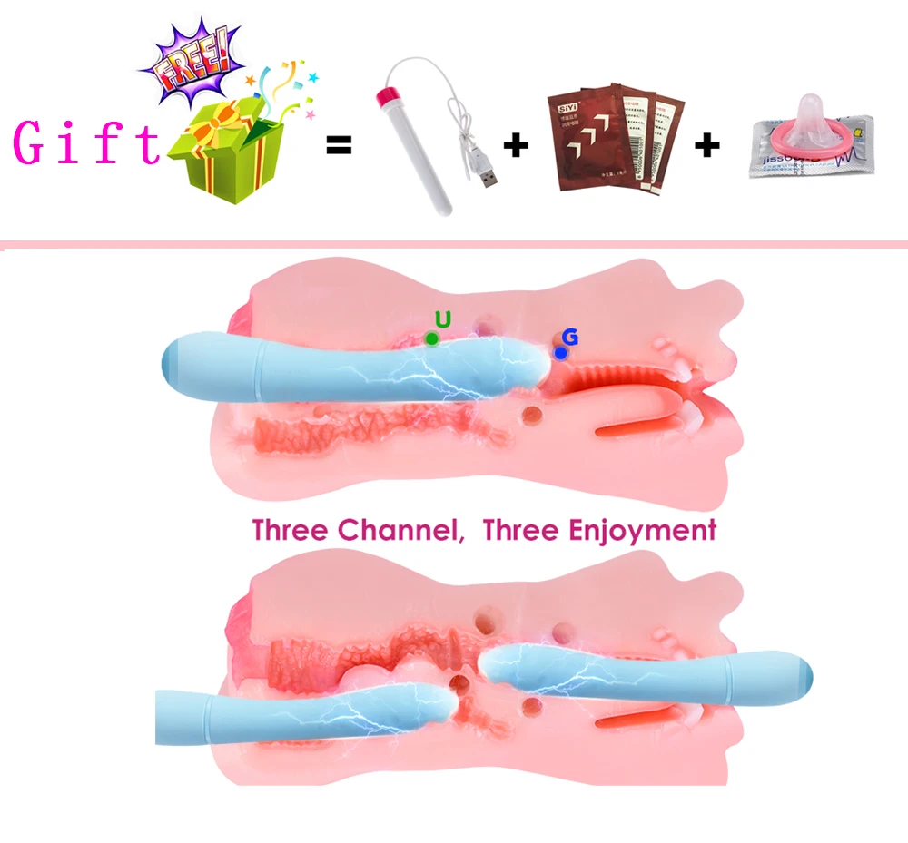 Male Masturbator Cup Artificial Vagina Mouthmake you very comfortable 3D Realistic Vagina Pocket Pussy Sex toys for Men 4