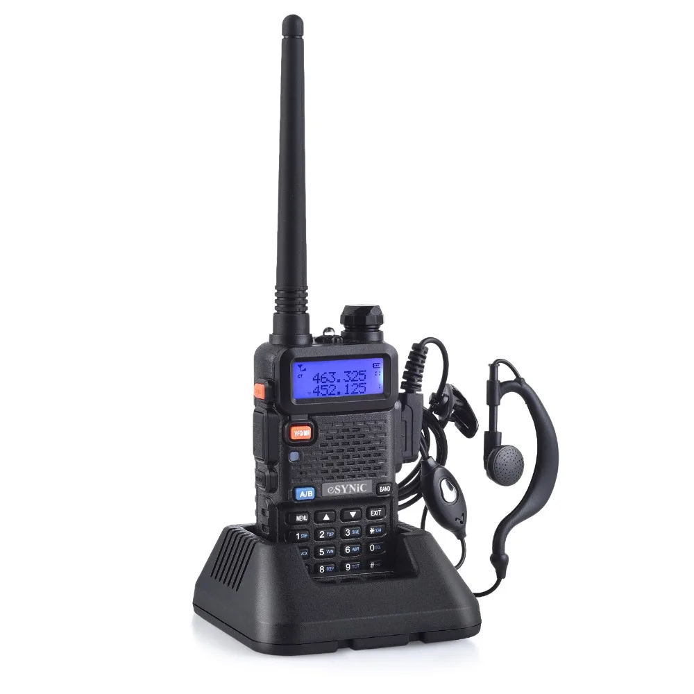 LiNKFOR UV-5R 2-полосная иди и болтай Walkie Talkie “иди и 5 Вт Dual Band UHF VHF радио+ динамик 128 каналов Светодиодный Портативный двухстороннее радио