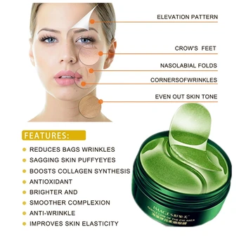 

Soothing Tired Roll Ball Anti Aging Dark Circle Essence Seaweed Collagen Remove Wrinkles Activating Green Tea Firming Eye Masks