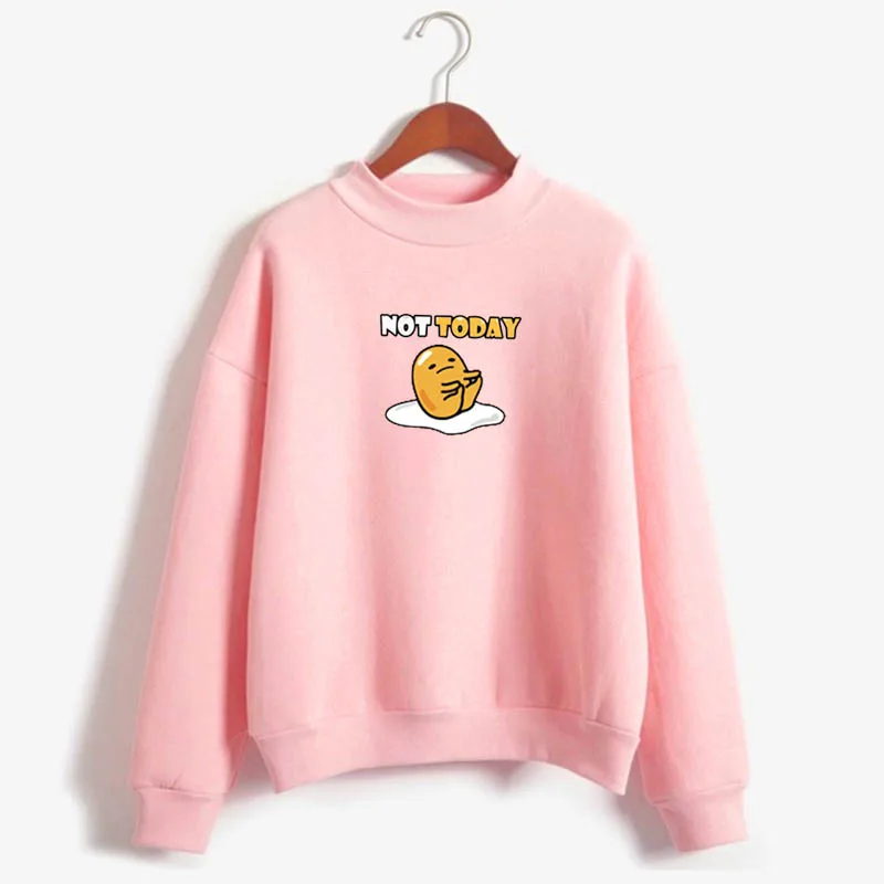 Новая Толстовка notoday gudetama Harajuku женская зимняя повседневная с коротким рукавом Япония Милая ленивая яйцо notoday Топы Одежда - Цвет: gudetama 12