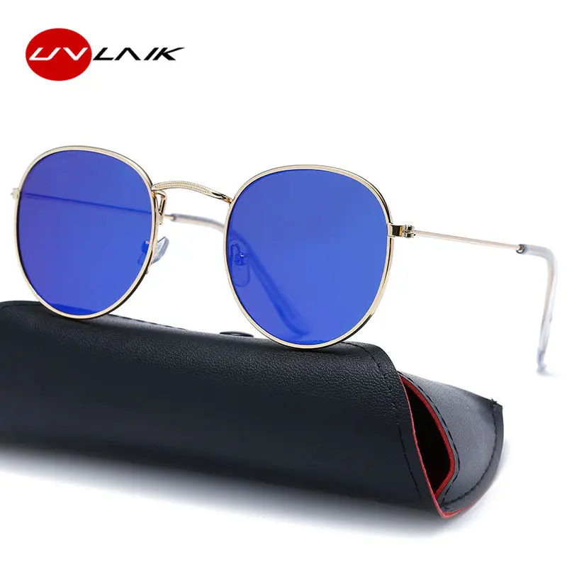 

Women Round Coating Sunglasses Women Mirror Reflective Sun Glasses Retro Sunglass Brand Designer Trend Circular Frame Eyewear