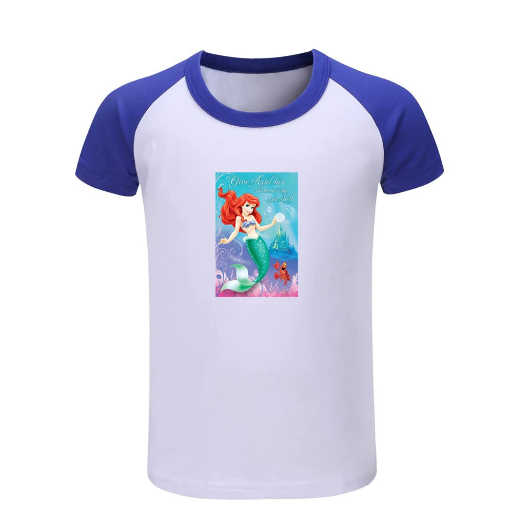 JeKCBL525D Детские футболки с рисунком Русалочки Ариэль и Покемон Magikarp Детские футболки с графическим принтом Рождественский подарок с короткими рукавами - Цвет: JeKCBL525D