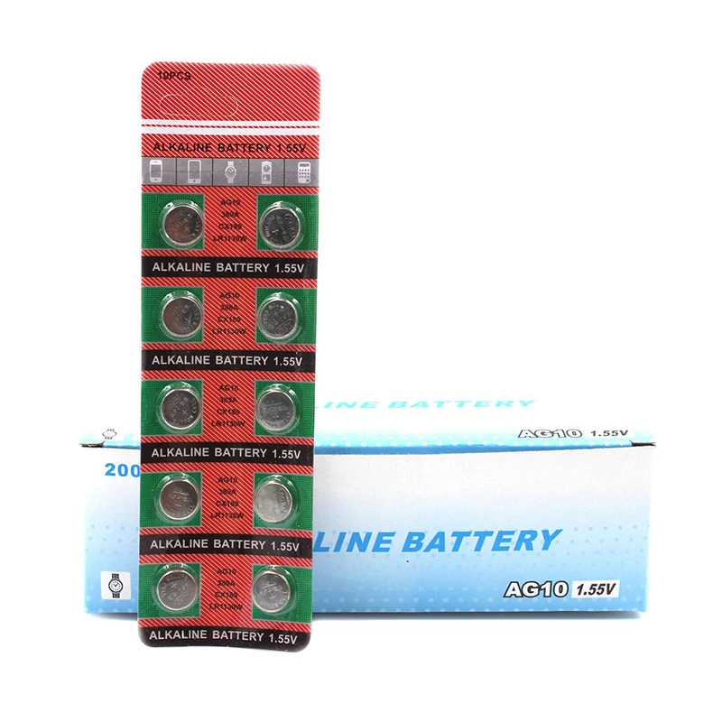 

80pcs/pack 8 cards AG10 LR1130 389 390 1.5V Alkaline Button Cell Coin Battery Wholesales Disposable Calculator Toys Batteries