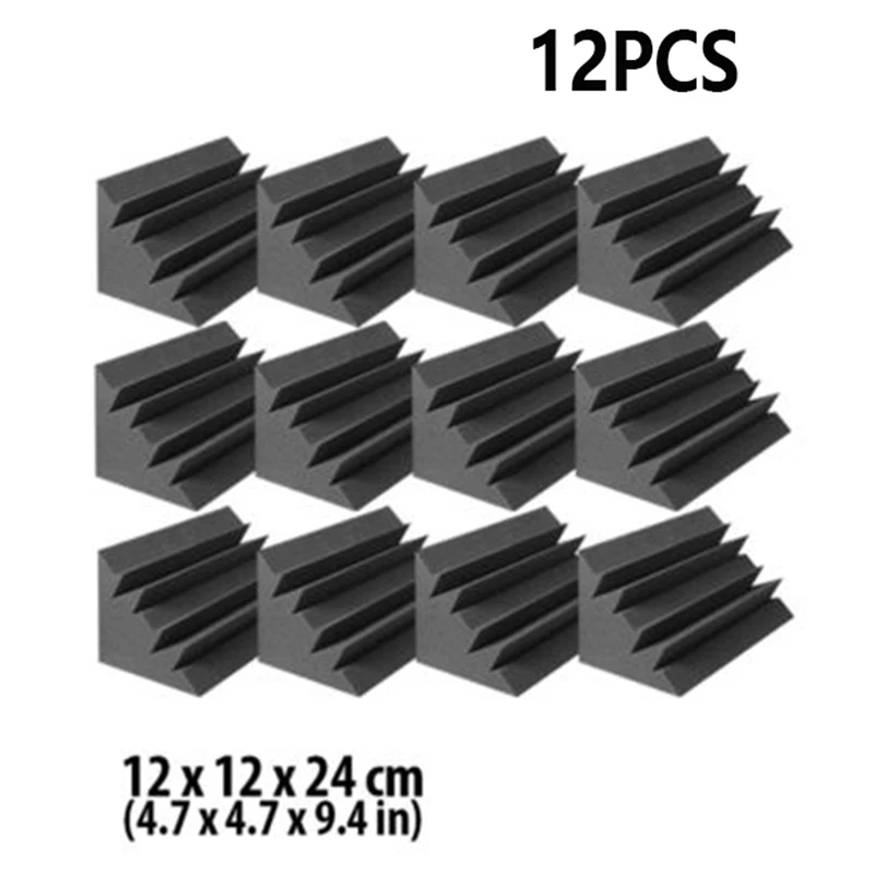 

12pcs Corner Acoustical Studio Foam Bass Trap Sound proof Sound-absorbing cotton For Meeting Studio Room Sound Treatment