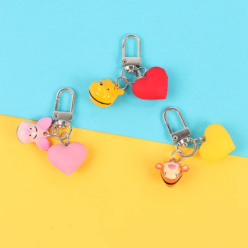 

Cortoon key chain Man Minnie Mickey stitch Winnie Pooh Pig keychains soft Bluetooth Wireless Earphone Case For Headset key Ring