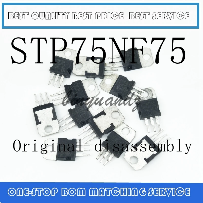 

30PCS-100PCS STP75NF75 P75NF75 75NF75 75N75 - MOSFET N-CH 75V 80A 300W TO-220 Original disassembly
