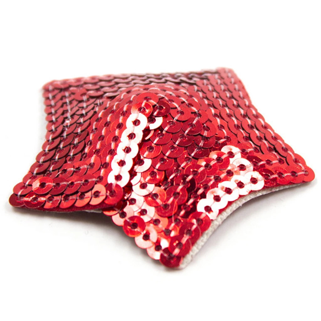 1 Pair Women Star Shaped Sparkling Sequins Nipple Covers/Breast Petal Pasties Adhesive and Reusable Stickers Bra Pad Patch