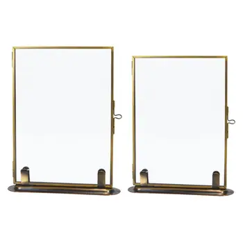 

Metal Glass Photo Picture Frame Flower Plant Specimen Portrait Display Frames