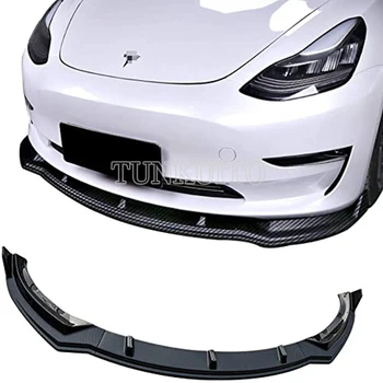 

3 Pieces/ 1 Set Tesla Model 3 Front Bumper Lip Body Kit Spoiler 2016 2017 2018 2019 2020 ABS