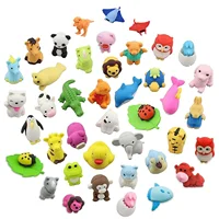 60/Pcs Creative Cute Animal Eraser Individual Package Detachable Eraser Student Prize Stationery Wholesale 1