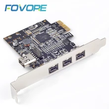 Pci ieee 1394 porta firewire pci express adaptador 1x 1394a + 3x 1394b para pci e pci-e adaptador ieee 1394 placa de fio de fogo