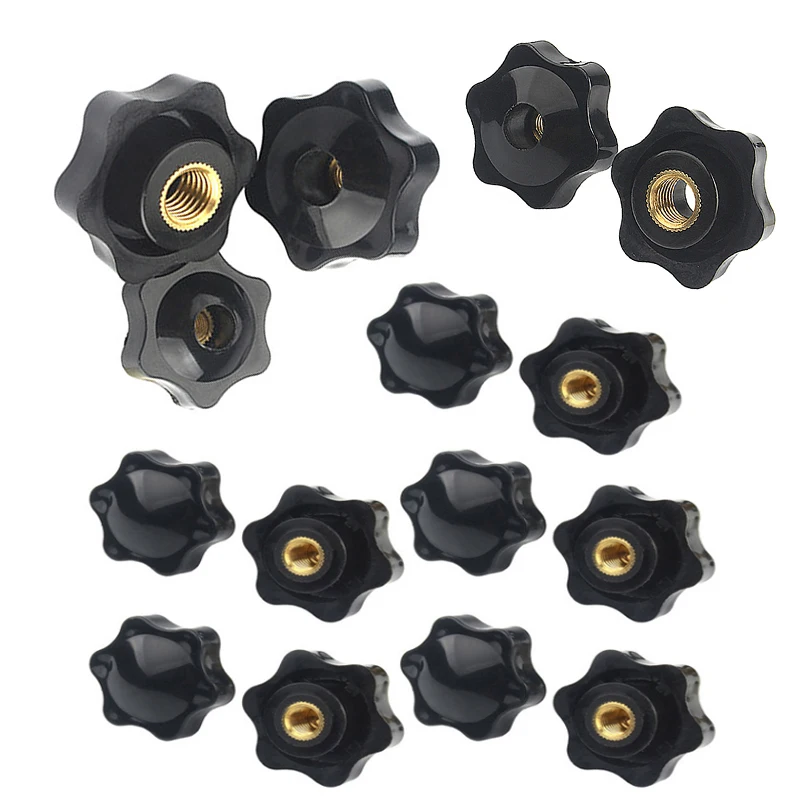 M6 Knob Star Clamping Knobs, M12 X 40mm Thread 47mm Threaded Knob