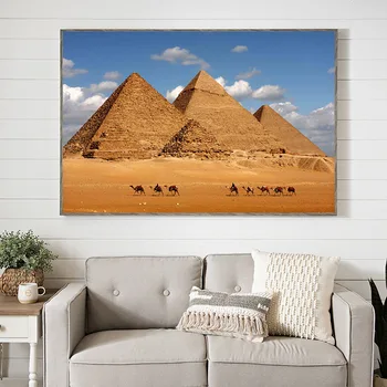 

Pyramide Landscape Posters and Prints Canvas Painting Cuadros Scandinavian Wall Art Picture for Living Room