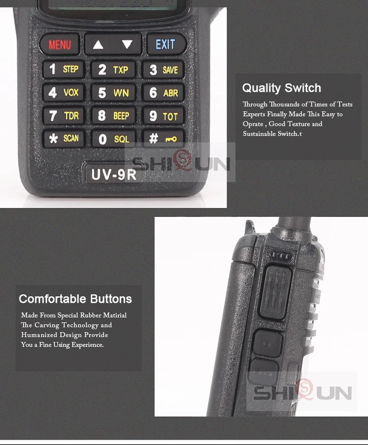 Baofeng UV-9R Plus IP67 Waterproof Dual Band 136-174/400-520MHz Ham Radio 10KM Baofeng 8W Walkie Talkie 10 KM UV 9R UV-82 UV-XR