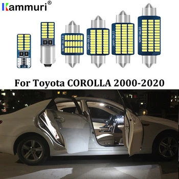 

KAMMURI 11Pcs Error Free White LED Car Interior Light Package Kit For 2000-2017 2018 2019 2020 Toyota Corolla LED Interior Light