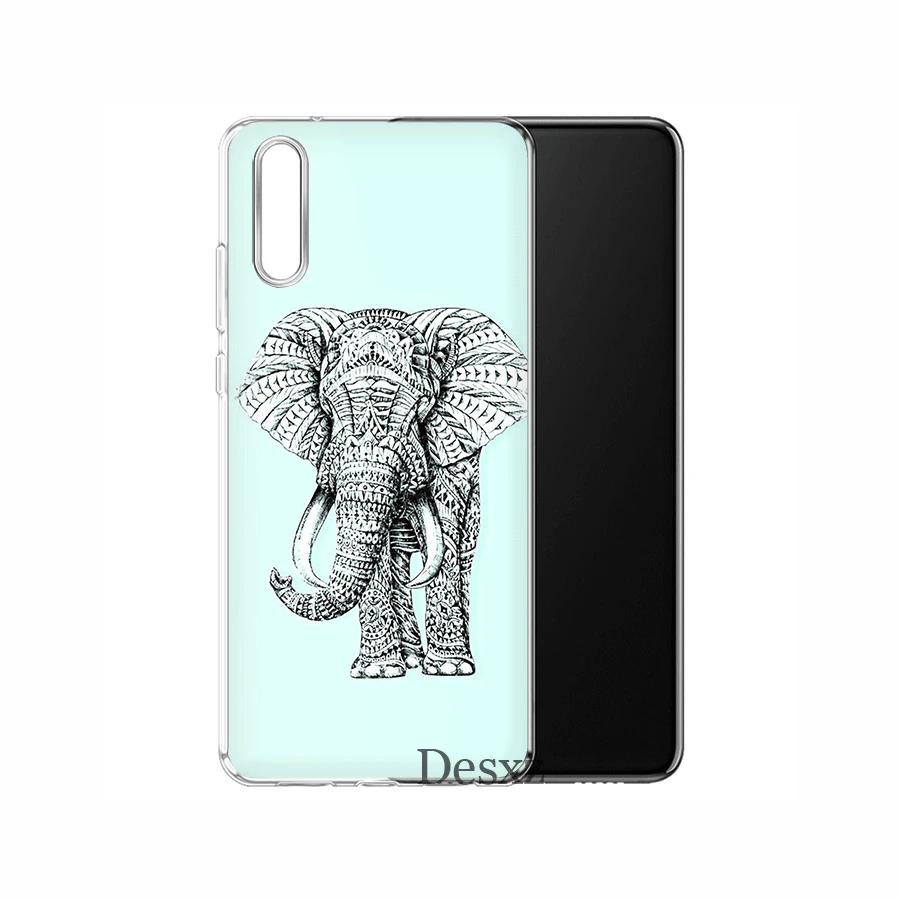 Чехол для мобильного телефона huawei P Smart Z Plus P30 P20 P10 P9 P8 Lite Pro, жесткий чехол с изображением животных слонов, племенная перламутровая втирка для ногтей - Цвет: H9