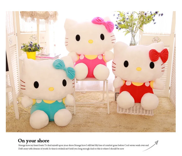 20/25 см милый рисунок Hello Kitty кошка плюшевая игрушка прекрасный чучело кукла