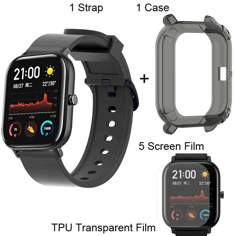Amazfit GTS защитный браслет чехол пленка для экрана Xiaomi Huami ремешок часов s Smartwatch |
