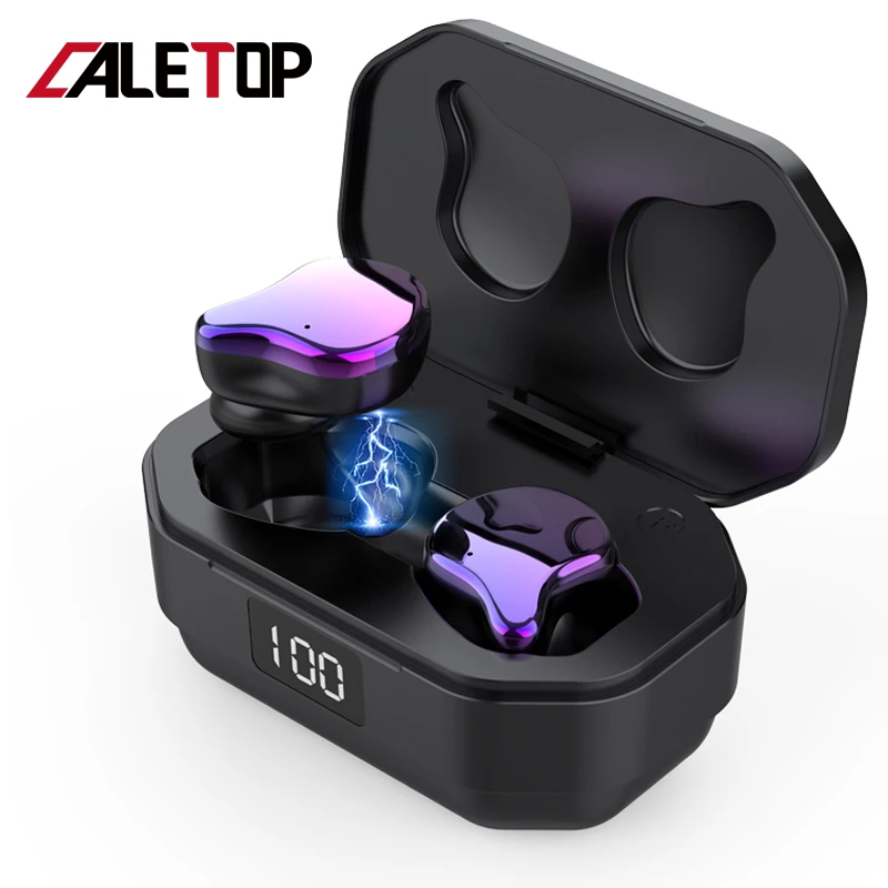 

CALETOP G01 TWS Bluetooth Earphone Wireless Headphone Stereo Bass Noise Canceling Headset IPX6 Waterproof 700mAh Charging Box
