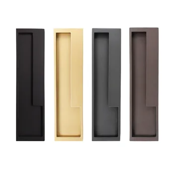 

Zinc Alloy Cabinet Handles Hidden Furniture handle Invisible Drawer Pulls Gold Black Gray Door handles