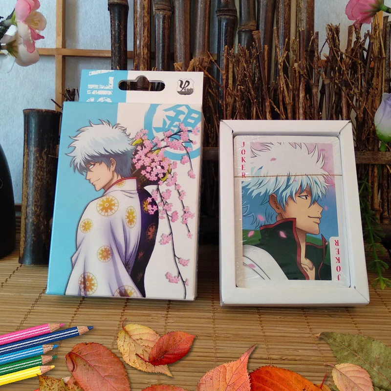 

Anime GINTAMA Cosplay Playing Cards Cartoon Deck Poker Cards Party Board With Box Gift Collection