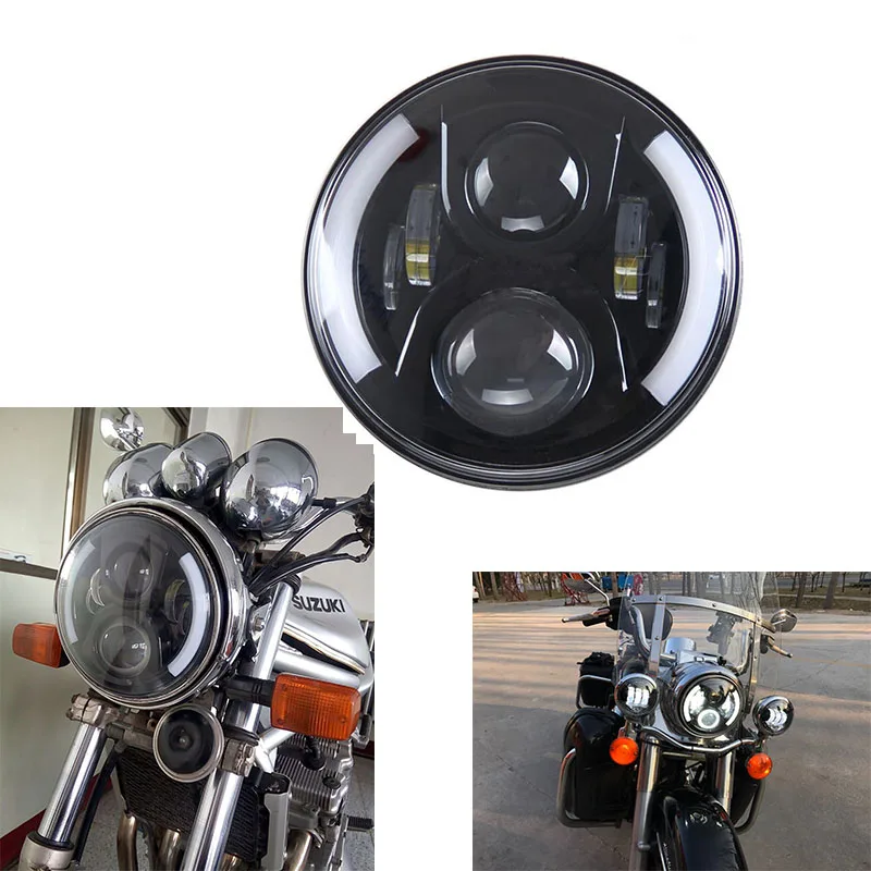 Suporte de Farol de Led para Motocicleta Acessórios para Motocicleta Polegadas com Revestimento Farol de Lâmpada para Harley Anel de 7 Alta - Baixa Luz Led 7 '' 50w h4 4 Weddings & Events