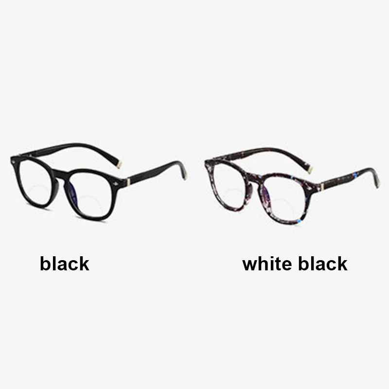 Reading Glasses Bifocal Reader Plastic Retro Round Style for Men and Women+1.0+1.5+2.0