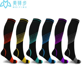 

10 Pairs Per Set New Style Compression Socks Amazon Striped Compression Socks Men Elastic Socks Compression Socks