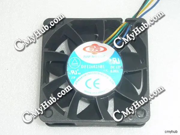 Для верхнего двигателя DF126025BU C DC12V 0.80A 6025 6 см 60 мм 60x60x25 4-контактный Вентилятор