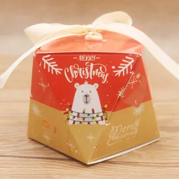 

Beautiful 5PCS 6*5.5*5.5cm multi color Diamond-shaped candy box european-style wedding candy&chocolate box Christmas gift box