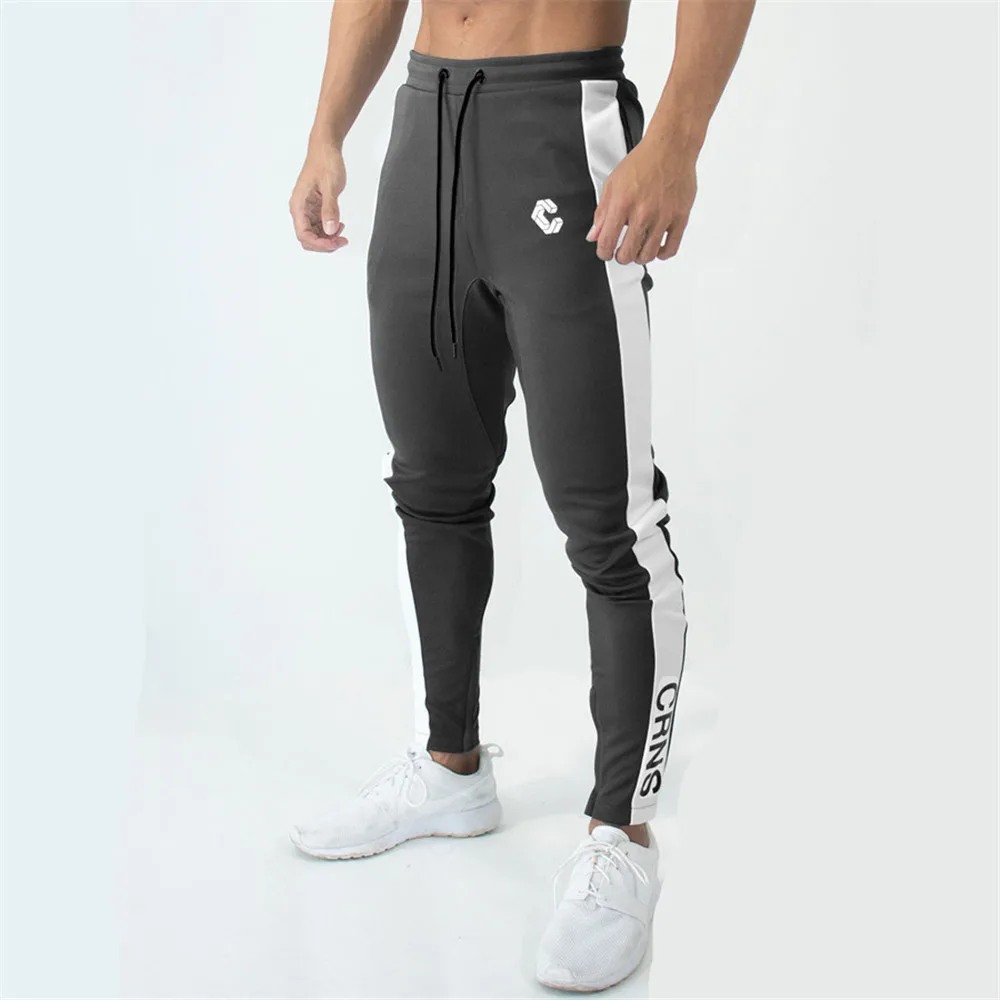 Спортивные штаны для бега, спортивные штаны для мужчин, для тренажерного зала, фитнеса, бодибилдинга, тренировок, брюки, новинка весны, мужские повседневные обтягивающие штаны, спортивная одежда
