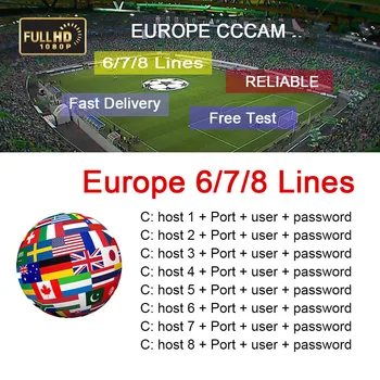 

Newest 2020 most stable cccams for Europe portugal Satellite tv Receiver 6/7/8 lines WIFI FULL HD DVB-S2 Support Ccams