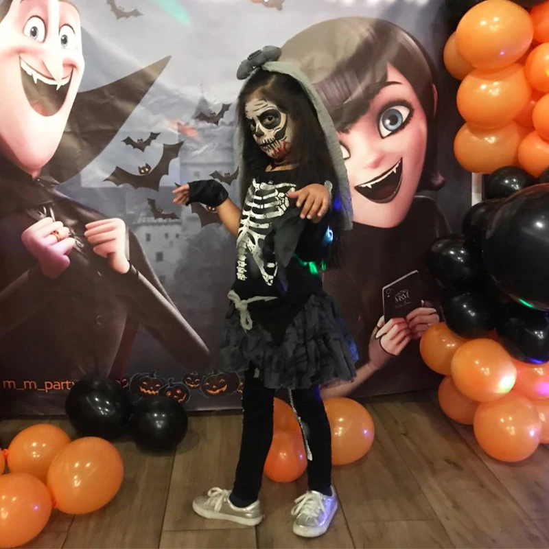 Eraspooky/костюм на Хэллоуин для детей страшный скелет зомби платье девочек детский