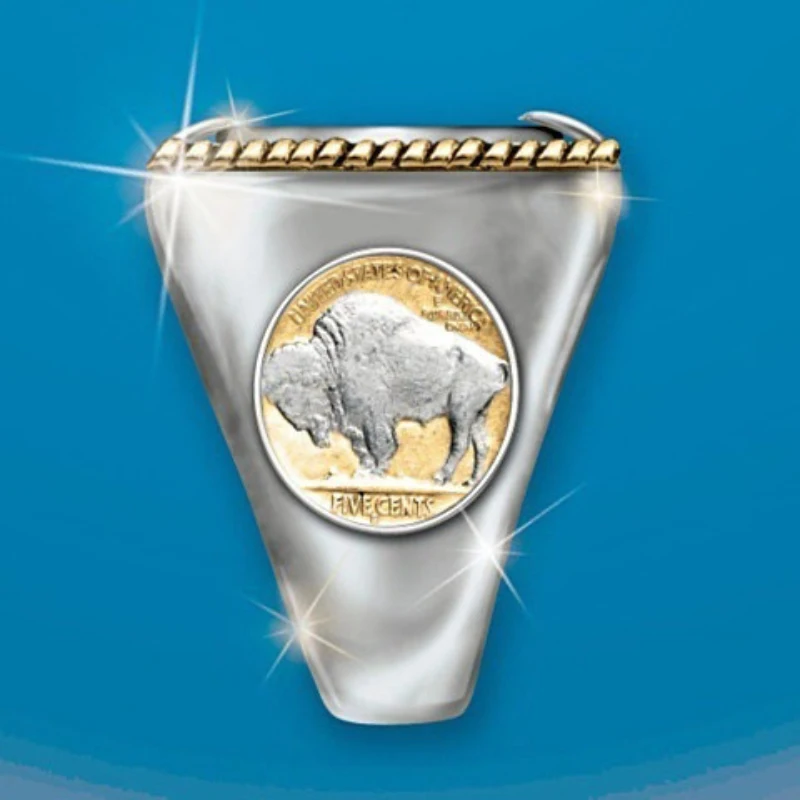 Золотой Серебряный тон США военный кольцо серебряный значок орел США морской корпус армии США мужские кольца