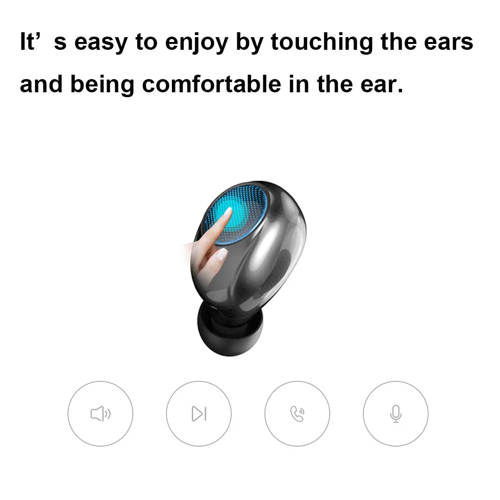 Bluetooth настоящие беспроводные наушники, стерео наушники, мини водонепроницаемые наушники, Спортивная гарнитура с микрофоном для смартфонов# D2