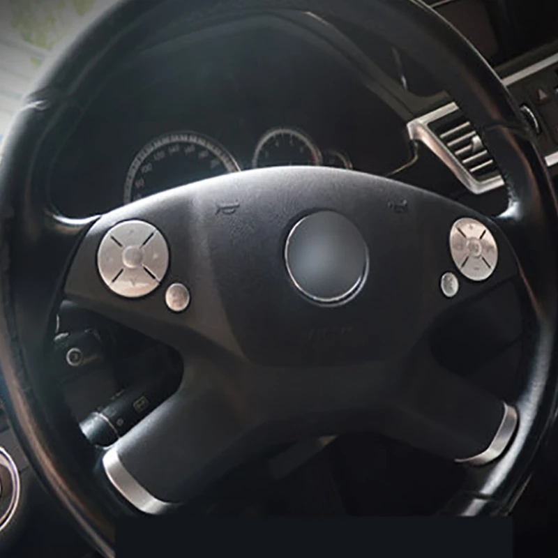 Автомобильный интерьер руля кнопка переключатель накладка наклейка для Mercedes Benz C E S класс W204 W212 W221 GLK X204 C200 C250