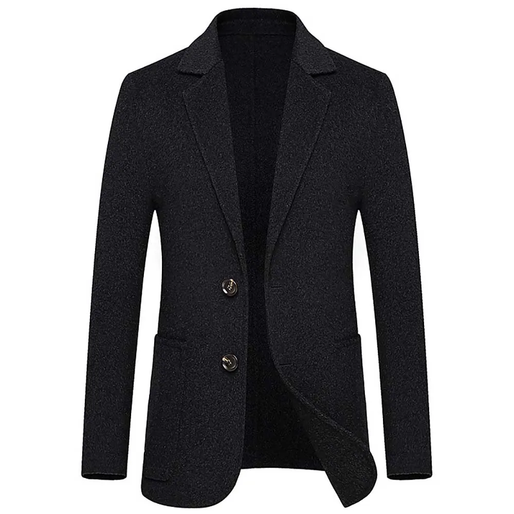 

Men's Autumn Winter Coat Cause Men Blazer Male Jacket Doule Woolen Hand Made Clothes Slim Warmer