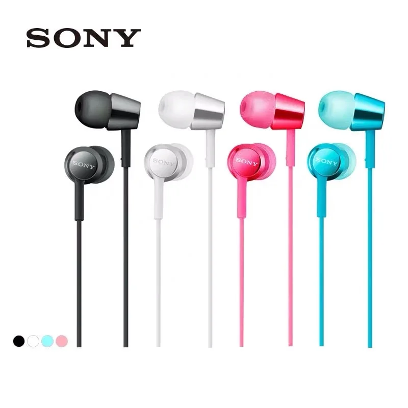 Оригинальные наушники Sony MDR EX155AP вкладыши стерео универсальный сабвуфер кабель