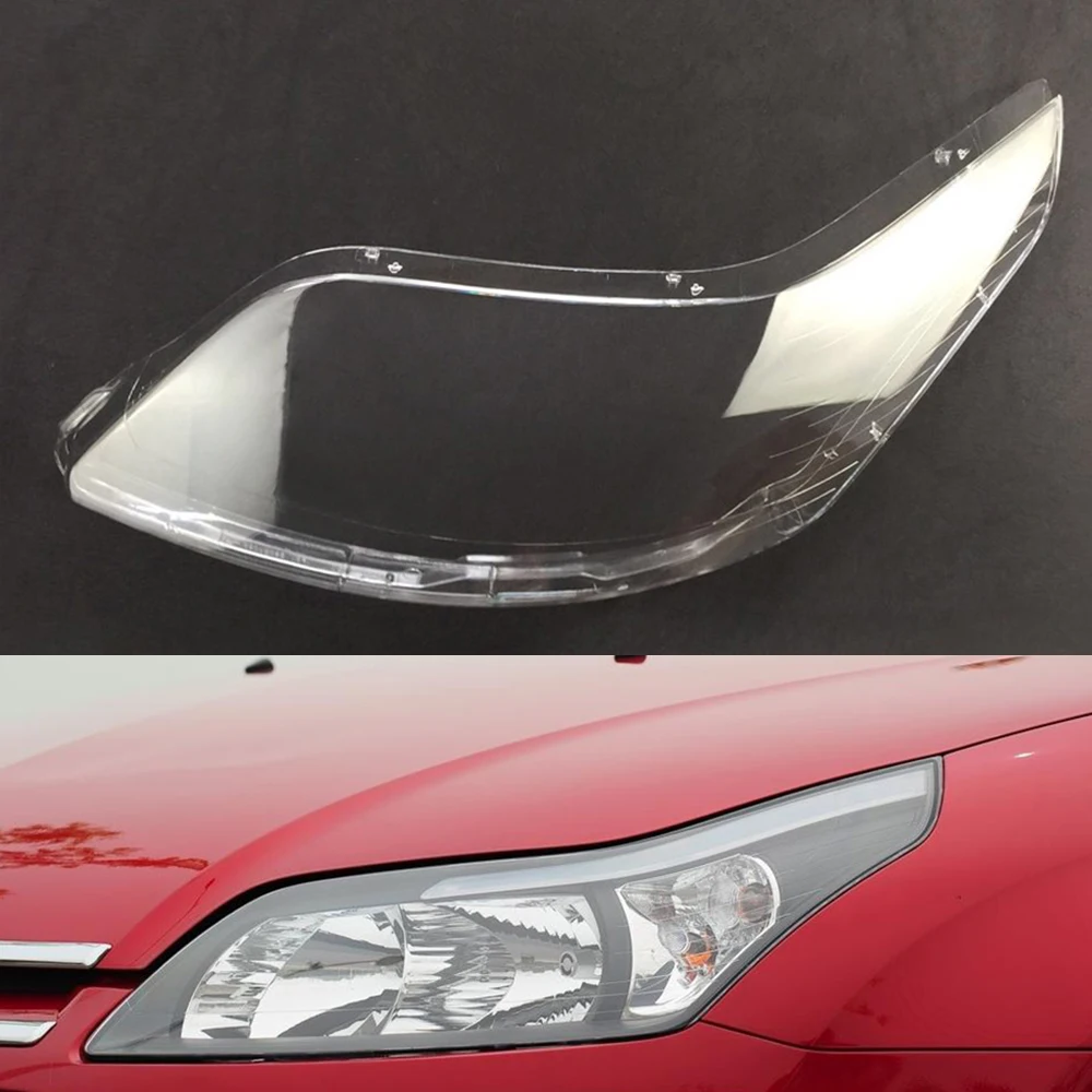 Driver Side Для Citroen C-Quatre Sedan 2008 2009 2010 2011 Автомобильные фары прозрачные линзы Авто оболочка Крышка - Цвет: Driver Side