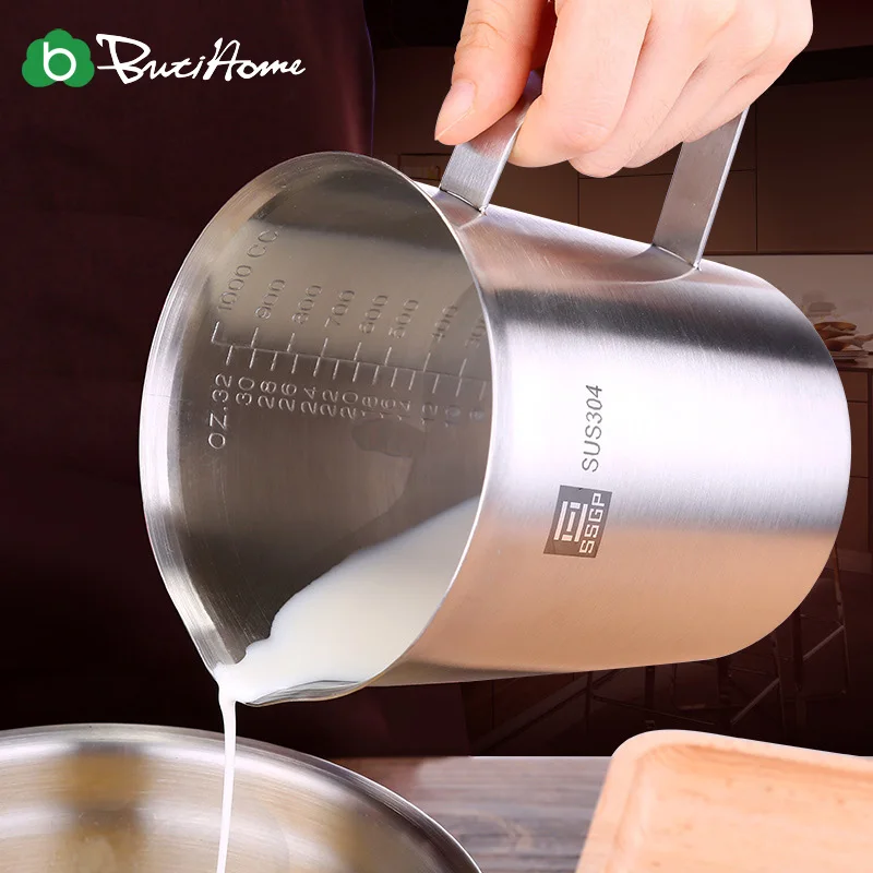 500ML 1L 2L Stainless Steel 304 Measuring Cup With Scale Thick Kitchen Baking Tea Milk Craft Coffee Large Capacity | Дом и сад