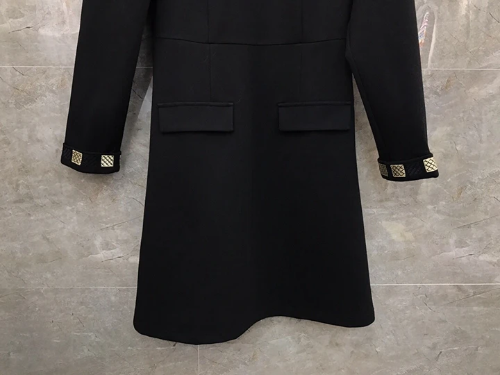 new women's autumn and winter was thin embroidered collar long-sleeved dress 1011