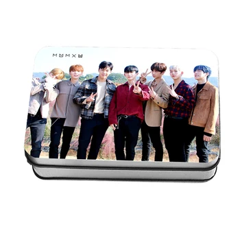

Kpop MONSTA X Calendar Shooting Polaroid Photo Lomo Card MONSTA X Fans Metal Gift Box 40pcs Collective Cards Drop Shipping