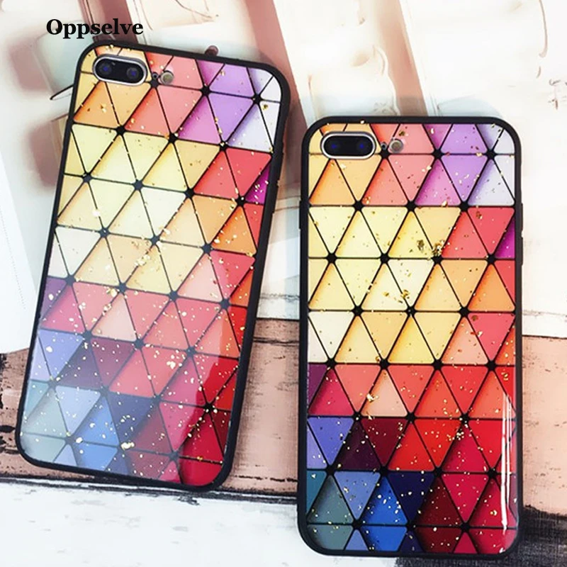 Роскошный блестящий Ромбический чехол для телефона iPhone XS Max XR X 8 7 6 6S Plus с полной