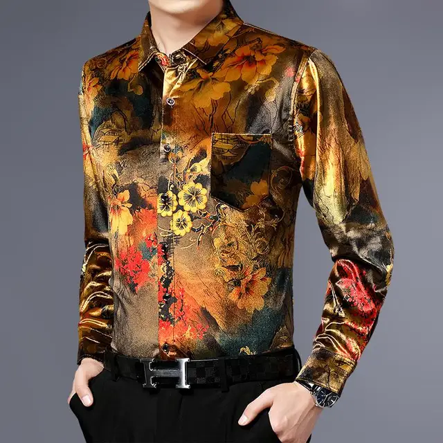 Gold Velour Mens Clothing 2021 Fashion 