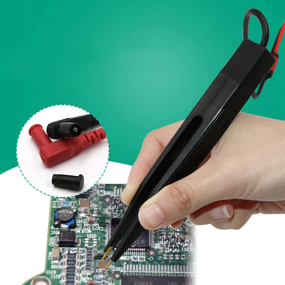 1 шт. SMD компоненты Тестовые провода с LCR чип тестовый инструмент мультиметр тестер клип метр ручка наконечник пинцет сопротивление конденсатора