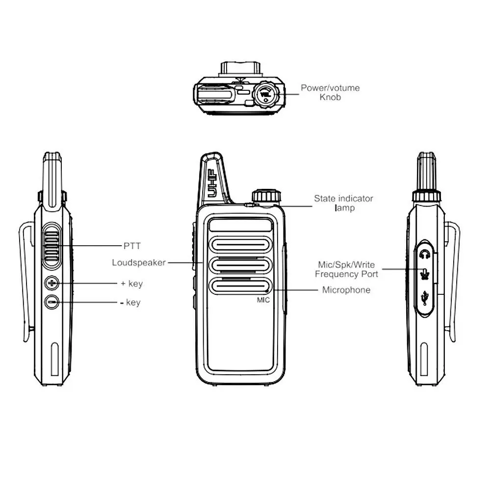 Baofeng BF-R5 UHF 400-470Mhz мини радио 16CH портативная рация USB зарядное устройство VOX PTT Ham CB радио