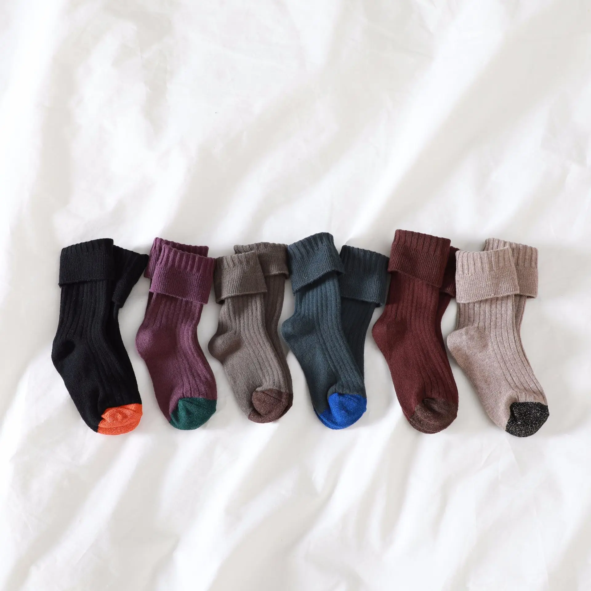 

6 Pairs/lot New Cotton Baby Socks Autumn Winter Newborn Warm Socks for 1-9Y Girls Boys