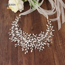 TOPQUEEN SH237 Высокое качество Свадебные ремни серебряный бриллиантовый пояс свадебные пояса роскошные стразы пояс свадебное платье пояс