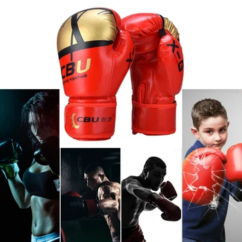 

Boxing Gloves Unisex PU LeatherThai Punching Mitts Muay Hand Protector avoid finger Wrist Hurted Boxer Accessory