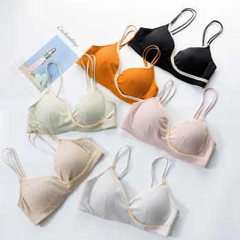

ROPALIA Women Bras Sexy Deep V Style Bralette Underwear Seamless Push Up Bra Thin Section Soft Underwear Sexy Lingerie